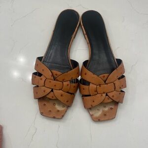 Saint Laurent tribute slides ostrich